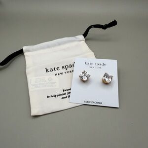 Kate Spade Mini Small Square Cubic Zirconia Earrings